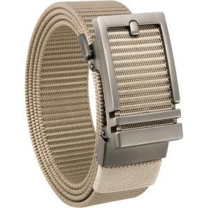 image:imageCHAOREN Nylon Ratchet Belts for Men  Casual Golf Web Belt Men 1 38  Automatic Adjustable Buckle Fit JeansKhaki 35mm