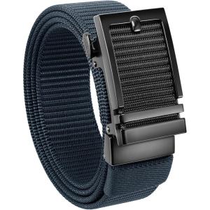 image:imageCHAOREN Nylon Ratchet Belts for Men  Casual Golf Web Belt Men 1 38  Automatic Adjustable Buckle Fit JeansNavy Blue 35mm
