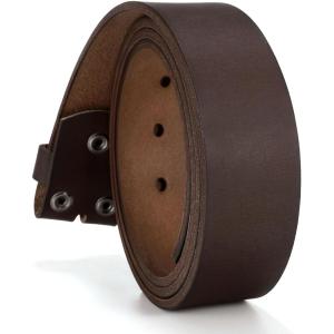 image:imageCHAOREN Western Belts for Men without Buckle  Cowboy Belt 15 Full Grain Leather Belt for Jeans  One Solid Piece LeatherFull Grain Coffee