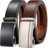 image:imageCHAOREN 40mm Ratchet Belt Buckle Only for 1 38 Slide Belt Strap Automatic Click Buckle AdjustableBlack  Silver