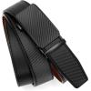 image:imageCHAOREN 40mm Ratchet Belt Buckle Only for 1 38 Slide Belt Strap Automatic Click Buckle AdjustableCarbon Fiber Basic Black