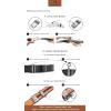 image:imageCHAOREN 40mm Ratchet Belt Buckle Only for 1 38 Slide Belt Strap Automatic Click Buckle AdjustableSilver