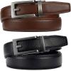 image:imageCHAOREN Click Belt for Men 2 Pack  Mens Dress Belt 1 14 in Packing Box  Design Belt Meet Almost Any Outfit and OccasionBlackBrown