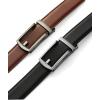 image:imageCHAOREN Click Belt for Men 2 Pack  Mens Dress Belt 1 14 in Packing Box  Design Belt Meet Almost Any Outfit and OccasionBlackCognac
