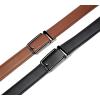 image:imageCHAOREN Click Belts for Men 2 Pack  Mens Ratchet Leather Belt 1 38 for Dress and Casual  Micro Adjustable Belt FitBlackTan