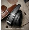 image:imageCHAOREN Click Belts for Men 2 Pack  Mens Ratchet Leather Belt 1 38 for Dress and Casual  Micro Adjustable Belt FitSilverCognac