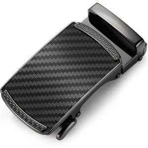 image:imageCHAOREN 32mm Ratchet Belt Buckle Only for 1 18 Slide Belt Strap  Automatic Click Buckle AdjustableCarbon Fiber