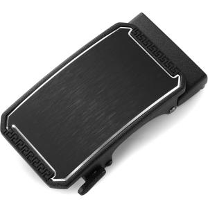 image:imageCHAOREN 40mm Ratchet Belt Buckle Only for 1 38 Slide Belt Strap Automatic Click Buckle AdjustableMetallic Black