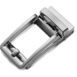 image:imageCHAOREN 40mm Ratchet Belt Buckle Only for 1 38 Slide Belt Strap Automatic Click Buckle AdjustableSilver