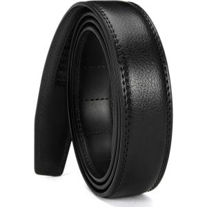 image:imageCHAOREN Ratchet Belt Strap Only 1 14 Replacement Leather Belt for 32mm BuckleLitchi Black