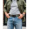 image:imageCHAOREN Nylon Ratchet Belts for Men  Adjustable Casual Work Belt with Slide Buckle  Trim to FitArmy Green 38mm