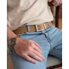 image:imageCHAOREN Ratchet Belts for Men  15 Mens Belts Genuine Leather for Causual Jeans  Customizable StyleVersatile FitFull Grain Cognac