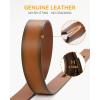 image:imageCHAOREN Ratchet Belts for Men  15 Mens Belts Genuine Leather for Causual Jeans  Customizable StyleVersatile FitGenuine Leather Brown