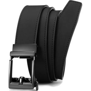 image:imageCHAOREN Leather Ratchet Belt Men  Mens Belts Casual Accessories for Every Occasion 35mmBlack