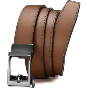 image:imageCHAOREN Leather Ratchet Belt Men  Mens Belts Casual Accessories for Every Occasion 35mmBrown Tan