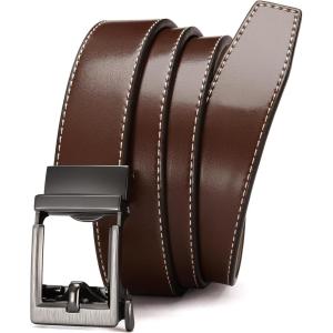 image:imageCHAOREN Leather Ratchet Belt Men  Mens Belts Casual Accessories for Every Occasion 35mmCognac