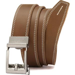 image:imageCHAOREN Leather Ratchet Belt Men  Mens Belts Casual Accessories for Every Occasion 35mmFull Grain Cognac