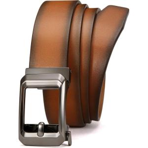 image:imageCHAOREN Ratchet Belts for Men  15 Mens Belts Genuine Leather for Casual Jeans  Versatile Fit Customizable Style
