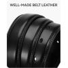 image:imageCHAOREN Boys Belt  1 18 Leather Kids Belt for Dress  Perfect Companion to Youth Formal OutfitBlack