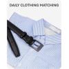 image:imageCHAOREN Boys Belt  1 18 Leather Kids Belt for Dress  Perfect Companion to Youth Formal OutfitBlack
