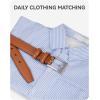 image:imageCHAOREN Boys Belt  1 18 Leather Kids Belt for Dress  Perfect Companion to Youth Formal OutfitBrown Tan