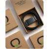 image:imageCHAOREN Ratchet Boys Belt Kid Dress Belt with Click Buckle Adjustable Leather Belt for School Uniform and Formal PantsCarbon Fiber  Black