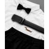 image:imageCHAOREN Ratchet Boys Belt Kid Dress Belt with Click Buckle Adjustable Leather Belt for School Uniform and Formal PantsCarbon Fiber  Black