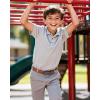 image:imageCHAOREN Ratchet Boys Belt Kid Dress Belt with Click Buckle Adjustable Leather Belt for School Uniform and Formal PantsTan