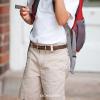 image:imageCHAOREN Ratchet Boys Belt Kids Dress Leather Belt with Click Closure Adjustable for Casual and Formal WearBrown