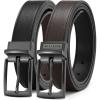image:imageCHAOREN Boys Belt Most Size Kids 1 14 Dress Reversible Belt for Youth  One Leather Belt Two StyleBlackDark Brown
