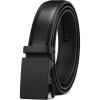 image:imageCHAOREN Leather Boys Belt Dress Kids Belt with Ratchet Buckle Width 1 Adjustable for Formal Wear and School UniformsBlack