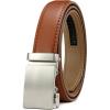 image:imageCHAOREN Leather Boys Belt Dress Kids Belt with Ratchet Buckle Width 1 Adjustable for Formal Wear and School UniformsBrown
