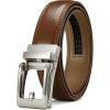 image:imageCHAOREN Ratchet Kids Belt Dress Boys Leather Belt 125 Adjustable for Casual and Formal WearBrown