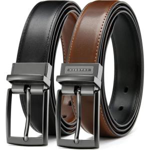 image:imageCHAOREN Boys Belt Most Size Kids 1 14 Dress Reversible Belt for Youth  One Leather Belt Two StyleBlackCognac