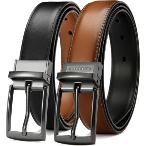 image:imageCHAOREN Boys Belt Most Size Kids 1 14 Dress Reversible Belt for Youth  One Leather Belt Two StyleBrownBlack