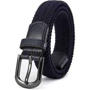 image:imageCHAOREN Braided Boys Belt 1 Stretch Youth Baseball Belt For Golf And Casual WearBlue