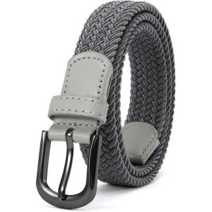 image:imageCHAOREN Braided Boys Belt 1 Stretch Youth Baseball Belt For Golf And Casual WearDark Grey