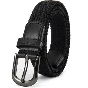 image:imageCHAOREN Braided Boys Belt 1 Stretch Youth Baseball Belt For Golf And Casual WearRaven