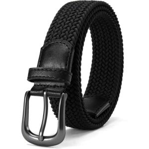 image:imageCHAOREN Woven Boys Belt 125 Elastic Braided Kids Belt Casual for Golf And BaseballBlack