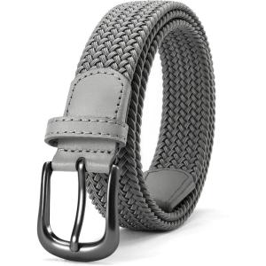image:imageCHAOREN Woven Boys Belt 125 Elastic Braided Kids Belt Casual for Golf And BaseballGrey