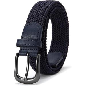 image:imageCHAOREN Woven Boys Belt 125 Elastic Braided Kids Belt Casual for Golf And BaseballNavy Blue