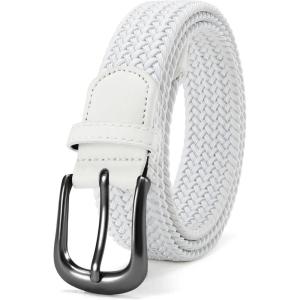 image:imageCHAOREN Woven Boys Belt 125 Elastic Braided Kids Belt Casual for Golf And BaseballWhite
