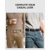 image:imageCHAOREN Stretch Belt Men 2 Pack  1 38 Braided Golf Belts For Men  Casual Elastic For Pants and JeansBeige  Black