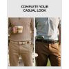 image:imageCHAOREN Stretch Belt Men 2 Pack  1 38 Braided Golf Belts For Men  Casual Elastic For Pants and JeansBlack  Beige