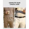 image:imageCHAOREN Stretch Belt Men 2 Pack  1 38 Braided Golf Belts For Men  Casual Elastic For Pants and JeansNavy Blue  Beige