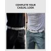 image:imageCHAOREN Stretch Belt Men 2 Pack  1 38 Braided Golf Belts For Men  Casual Elastic For Pants and JeansWhite  Grey