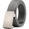 image:imageCHAOREN Nylon Ratchet Belts for Men  Adjustable Web Belt  Automatic Slide Buckle for Casual Golf WorkGrey