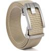 image:imageCHAOREN Ratchet Tactical Belt Men  15 Adjustable Nylon Web Belt  Quick Release for Work EDC Outdoor UseKhaki