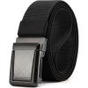 image:imageCHAOREN Tactical Belt Men  15 Stretch Belt for Work  Quick Release for Military Casual Jeans EDC HikingGun Crosshatch  Black