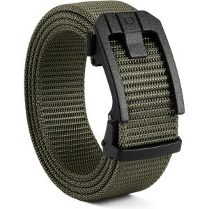 image:imageCHAOREN Ratchet Tactical Belt Men  15 Adjustable Nylon Web Belt  Quick Release for Work EDC Outdoor UseArmy Green